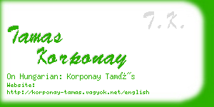 tamas korponay business card